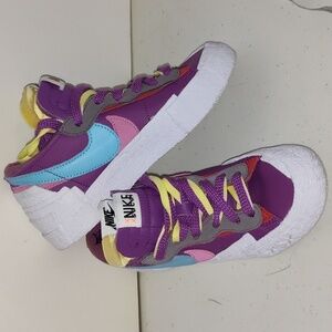 Nike Blazer Low x Sacai x Kaws Multicolor Low Top Lace Up Sneaker Shoes 4.5